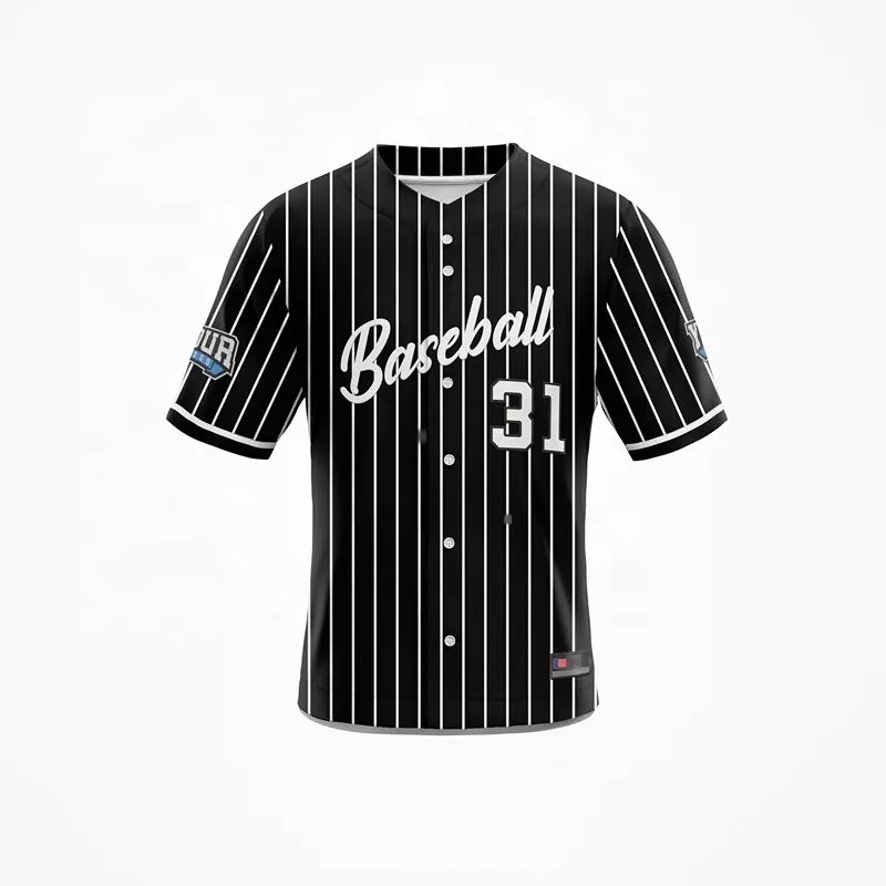 Pinstripe beisbolo megztinis